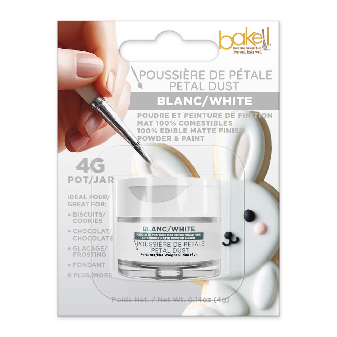 Poussière de pétale comestible à fini mat pour finition de Bakell